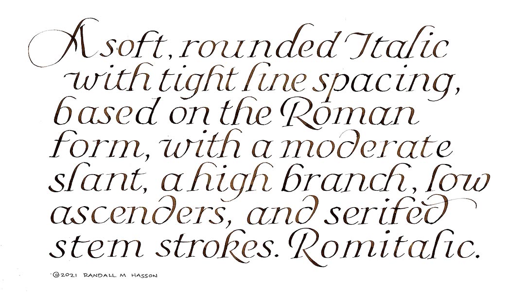 Romitalic Sample Lettering